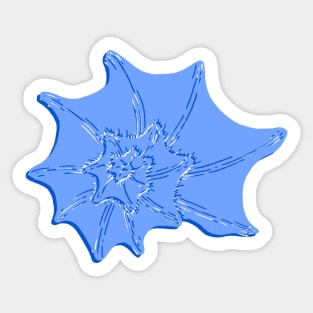 Blue spiral shell Sticker